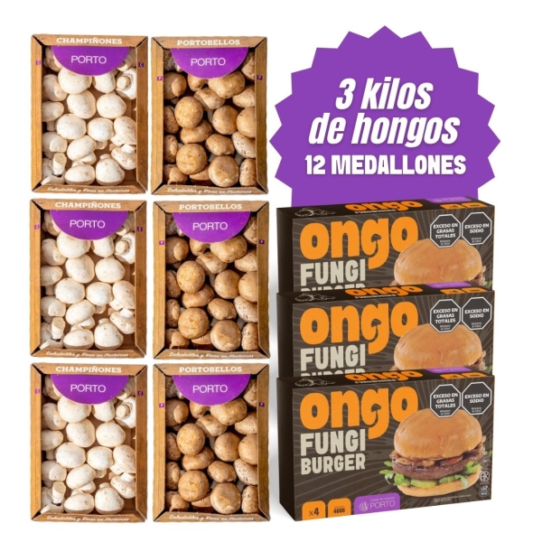 Champi + Porto + 12 Medallones Ongo