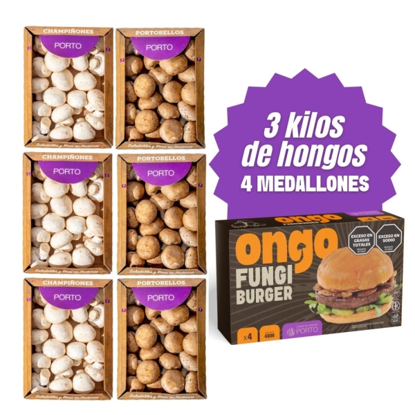 Champi + Porto + 4 Medallones Ongo