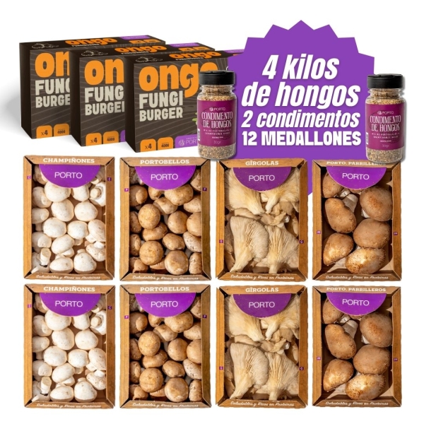 Champi + Porto + Girgolas + Parri + Condimento + 12 Medallones Ongo
