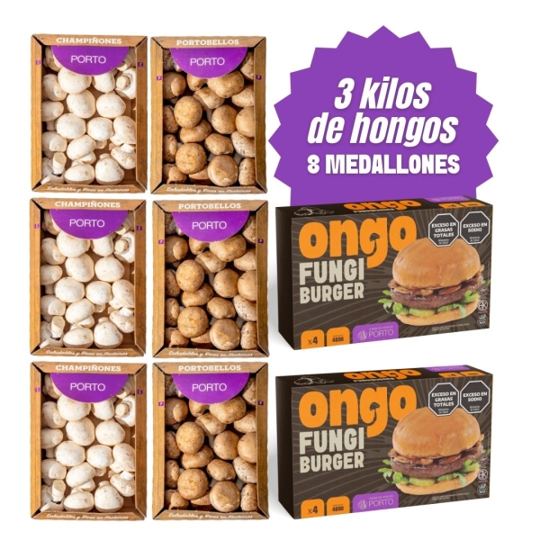 Champi + Porto + 8 Medallones