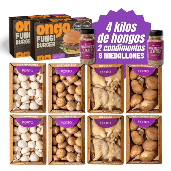 Champi + Porto + Girgolas + Parri + Condimento + 8 Medallones Ongo