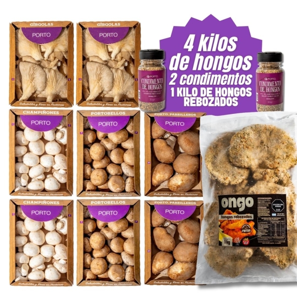 Champi + Porto + Girgolas + Parri + Condimento + Hongos Rebozados